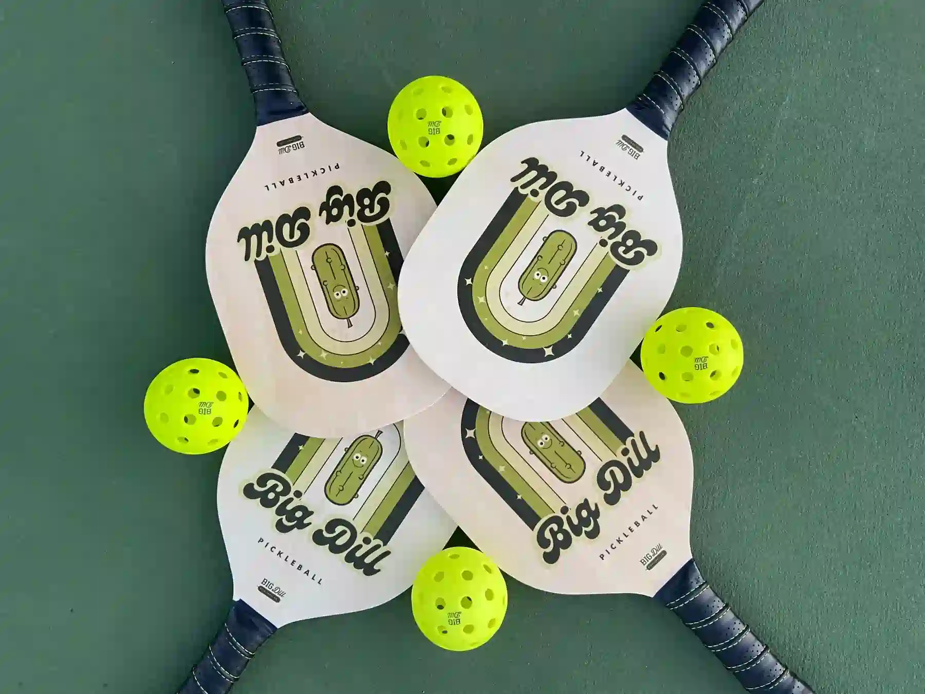 Big Dill Superstar Wooden Pickleball Paddle Set